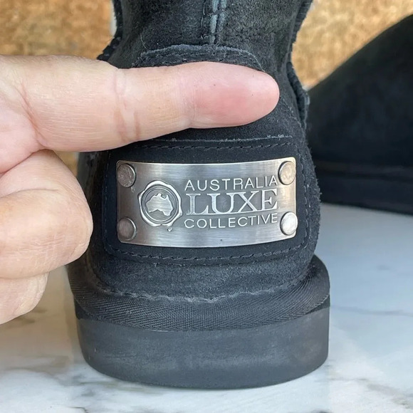 Australia Luxe Women's Foxy Shearling Short Boots in Black size 6 - Picture 5 of 8